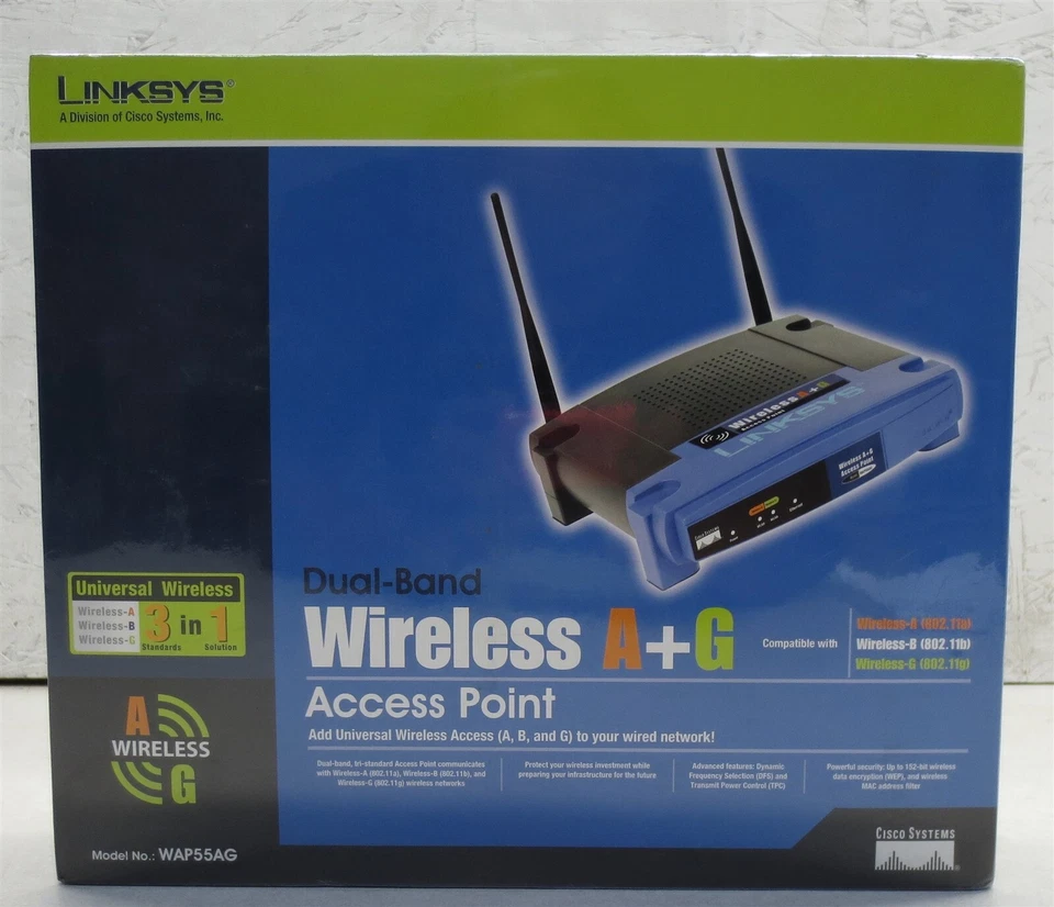 LINKSYS DUAL BAND WIRELESS A+G ACCESS POINT WAP55AG - Image 2 of 4