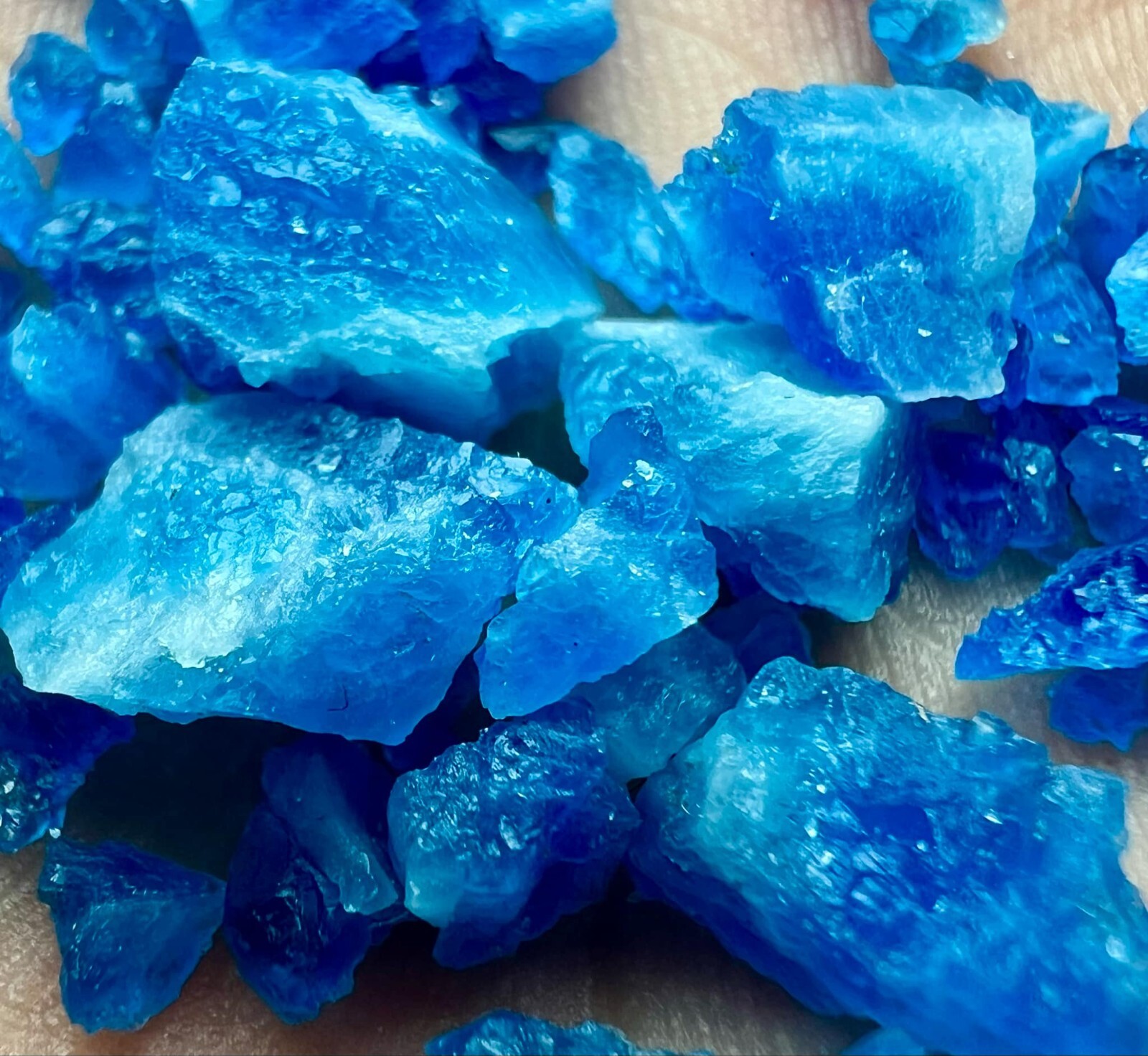 20 Carat Fluorescent Royal Blue Hauyne Crystals Lot From Badakhshan @Afg