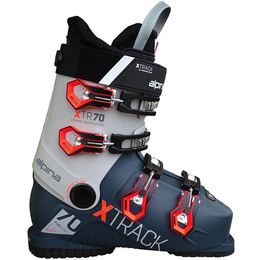 SALOMON Scarponi da sci uomo Alpina XTrack 70 grigi Mondo 32 NUOVI $350 con suola da passeggio grip