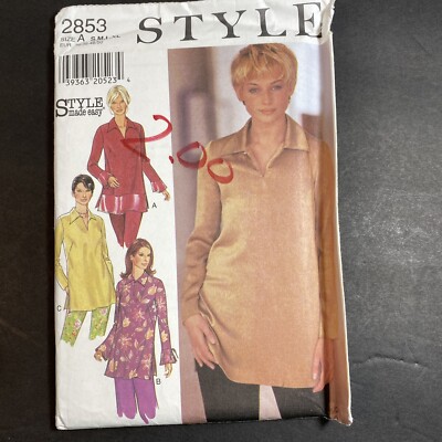 Style Made Easy Sewing Pattern Women's Blouse 2853 S - XL New Uncut