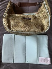 Petunia Pickle Bottom Green Brocade Touring Hobo Tote Diaper Bag