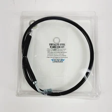 Drag Black Vinyl Extended Length Front Brake Line Kit w/ABS +4 - For Harley FXBB