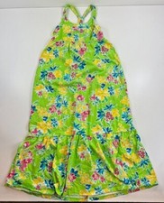 Chaps Girls kids Cotton Long Summer Dress Floral Size S (7) Racer Back