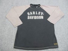 Harley Davidson Shirt Mens Large Black Spell Out Logo Motorcycle Bike Biker