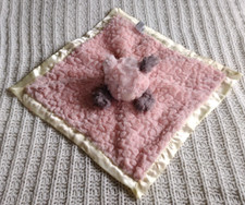 Mary Meyer Pink Pig Piggie Baby Security Blanket Lovey Cream Satin Back