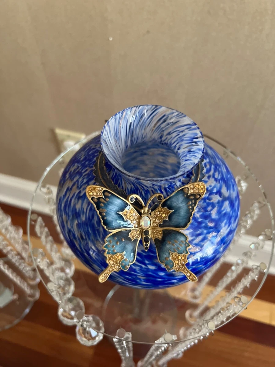 花卉与花园蓝色花瓶花瓶| eBay