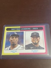 2024 Topps Heritage #306 Yandy Díaz / Luis Arraez Batting Leaders 2023
