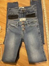 2pr Abercrombie girls 12 Slim jeans,11/12 Slim Button Fly Skinny