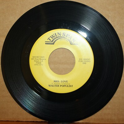 WALTER POPULIST **Mrs. Love** COME ON BACK TO ME Soul Blues 45 on TWIN SPAN 5373