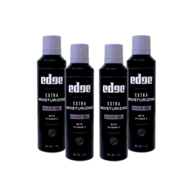 4 Pack Edge Shave Gel For Men Extra Moisturizing 7 Oz. Each