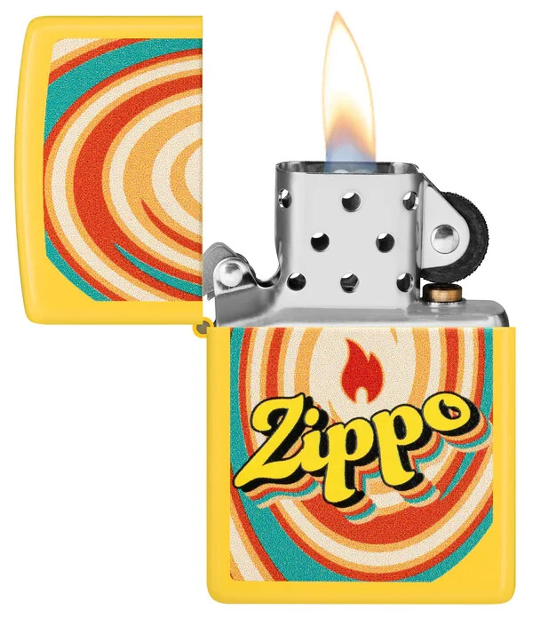 Zippo 46570, Hypnotic Spiral Design, Sunflower Finish