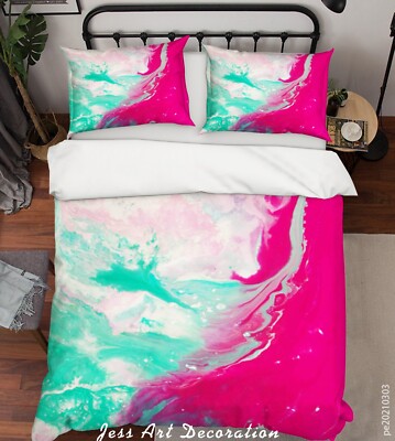 3D Acrylic Paint Texture Quilt Cover Set Bedding Sets Pillowcases Queen 5