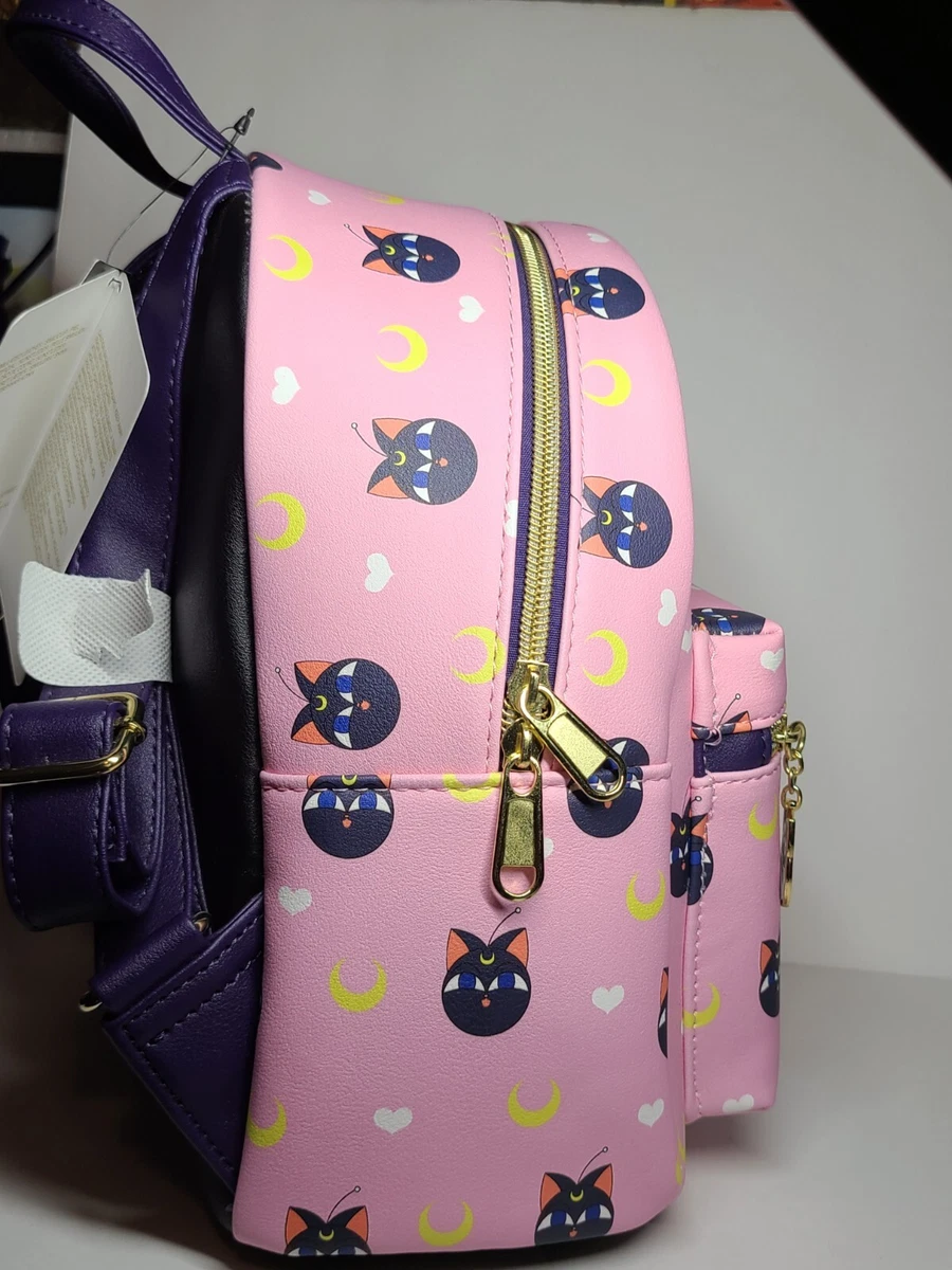 Loungefly Sailor Moon Mini Backpack Luna-P u0026 Crescent Moon Hot Topic  Exclusive | eBay
