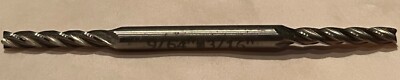 9/64'' COBALT 4 FLUTE DOUBLE END MILL, 3/16  SHANK, CENTER CUT, NEW, 3/4'' FLUTE