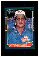 1987 DONRUSS THE ROOKIES ROOKIE #53 JEFF MUSSELMAN BLUE JAYS 