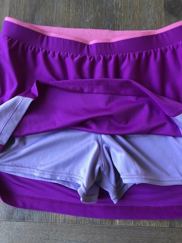 NWT 14 Girls Xl Champion C9 Duo Dry Purple/pink Tennis Skort W/shorts - Picture 3 of 7