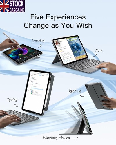 Inateck KB04122 Touchpad Keyboard Case for iPad A16 10th/11th Gen 10.9-11” (E607 - Picture 3 of 10