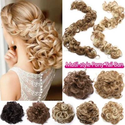 SEGO UK Thick Messy Bun Hair Piece Scrunchie Updo Wrap Around Extension Real as human