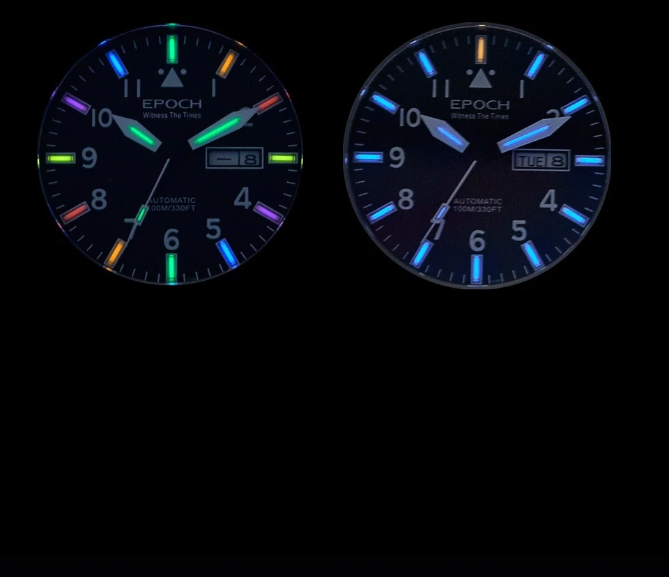 EPOCH Men Luminous Rainbow Light Automatic Watch  Japan Miyota 21Jewels Sapphire - Image 2 of 4