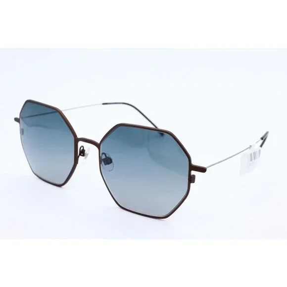 New Prodesign Denmark 8127 c.4921 Hexagonal Red-Brown Sunglasses Blue Lenses MOONSTONE Sunglasses - Prodesign Denmark Authorized Retailer  main image 4