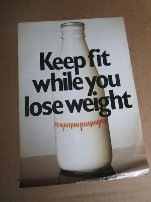 MILCH Keep Fit While You Lose Weight Vintage Milch Promo Rezept Broschüre C8