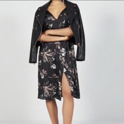 astr the label satin wrap dress ASTR the Label Women's Blouson-Sleeve Faux-Wrap Sadyra Dress