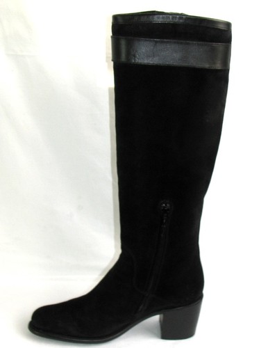 FREE LANCE Boots Horse Rider Heels Black Leather Velvet And Smooth 37 Mint - Picture 6 of 8