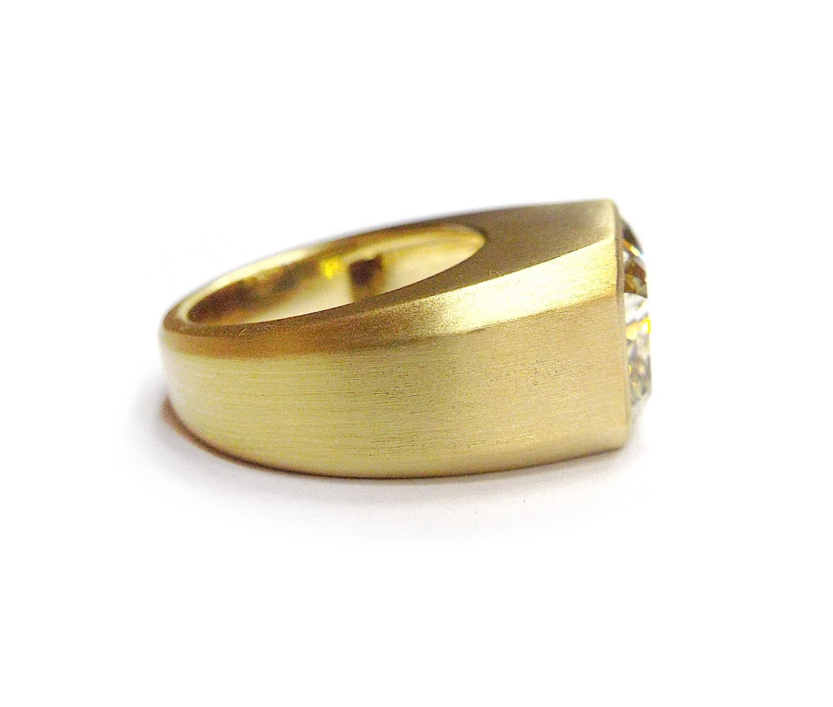 【るーだいやもんど】 18K Yellow Gold Colored Diamond Ring SZ 7 | eBay