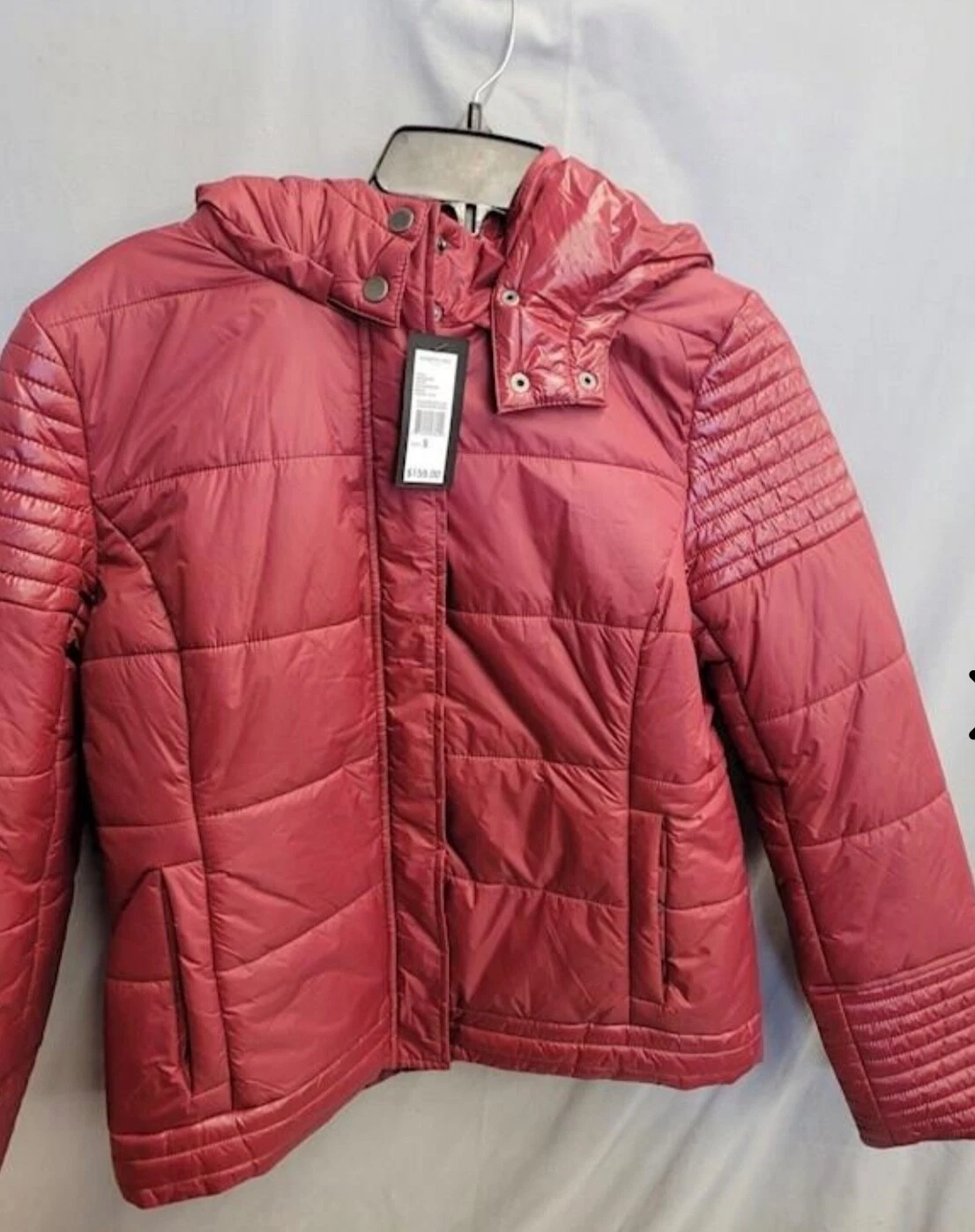 NWT Unisex Kenneth Cole Red Puffer Jacket Size S Perfect for Winter