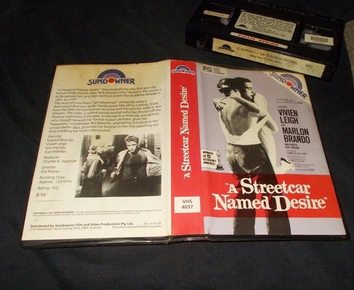 A Streetcar Named Desire vhs Pal Warner Marlon Brando Sundowner - Picture 2 of 3