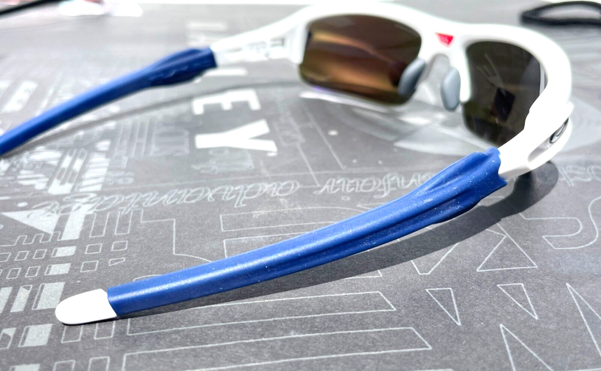 Oakley FLAK XXS YOUTH Matte White PRIZM Sapphire Blue Lens