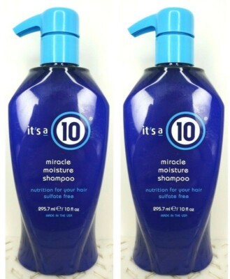 2 It's a 10 MIRACLE MOISTURE SHAMPOO Sulfate Free 10oz (022) Pkg Maybe Different