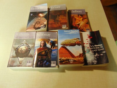 Konvolut 7 Bücher: FOLIO SF SIMONAY GENEFORT KLOTZER HEINLEIN