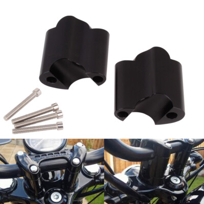 Black 2'' Riser 1'' Handlebar Riser Extension For Harley Forty-Eight 2010-2020