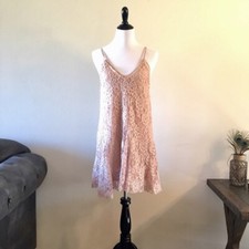 ZARA New Pink Mini Dress V-Neck Fully Lined Double Straps Size M