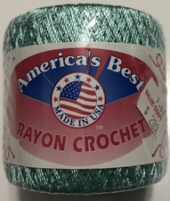 America's Best Rayon Crochet Embroidery Thread 100 yd Color 36 Jade