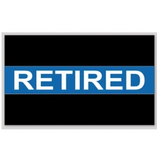 3 Inch Non-Reflective Thin Blue Line Retired Police Law Logo Sticker Decal
