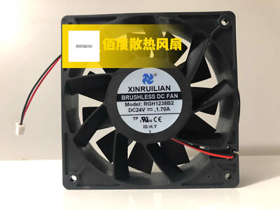XINRUILIAN RGH1238B2 DC24V 1.70A 12CM 12038 inverter fan #F17