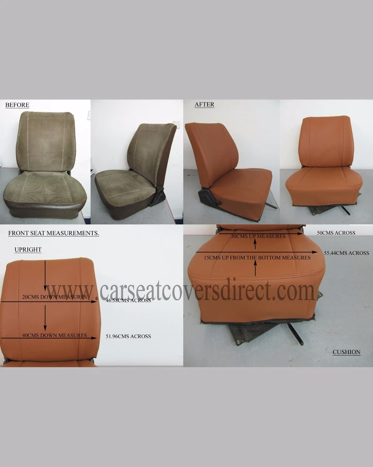 大众大众运输车 T25 Van Campervan 定制防水座椅套蓝色 — 第 4/4 张图片