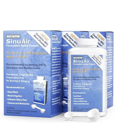 3-Pack SinuPulse SinuAir Powder Irrigation Solution, 300g Bottle