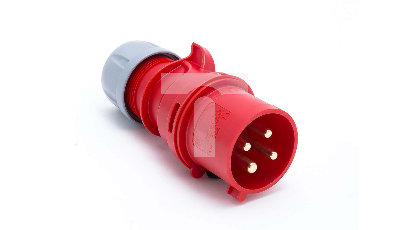 Portable plug 32A 4P 400V red IP44 SHARK 024-6 /T2UK