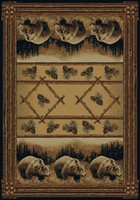 Border Animal Bear Lodge 2x8 Area Rug Pine Rustic Runner: Actual Size 1'11x7'4 on sale Border Animal Bear Lodge 2x8 Area Rug Pine Rustic Runner: Actual Size 1'11x7'4 on sale
