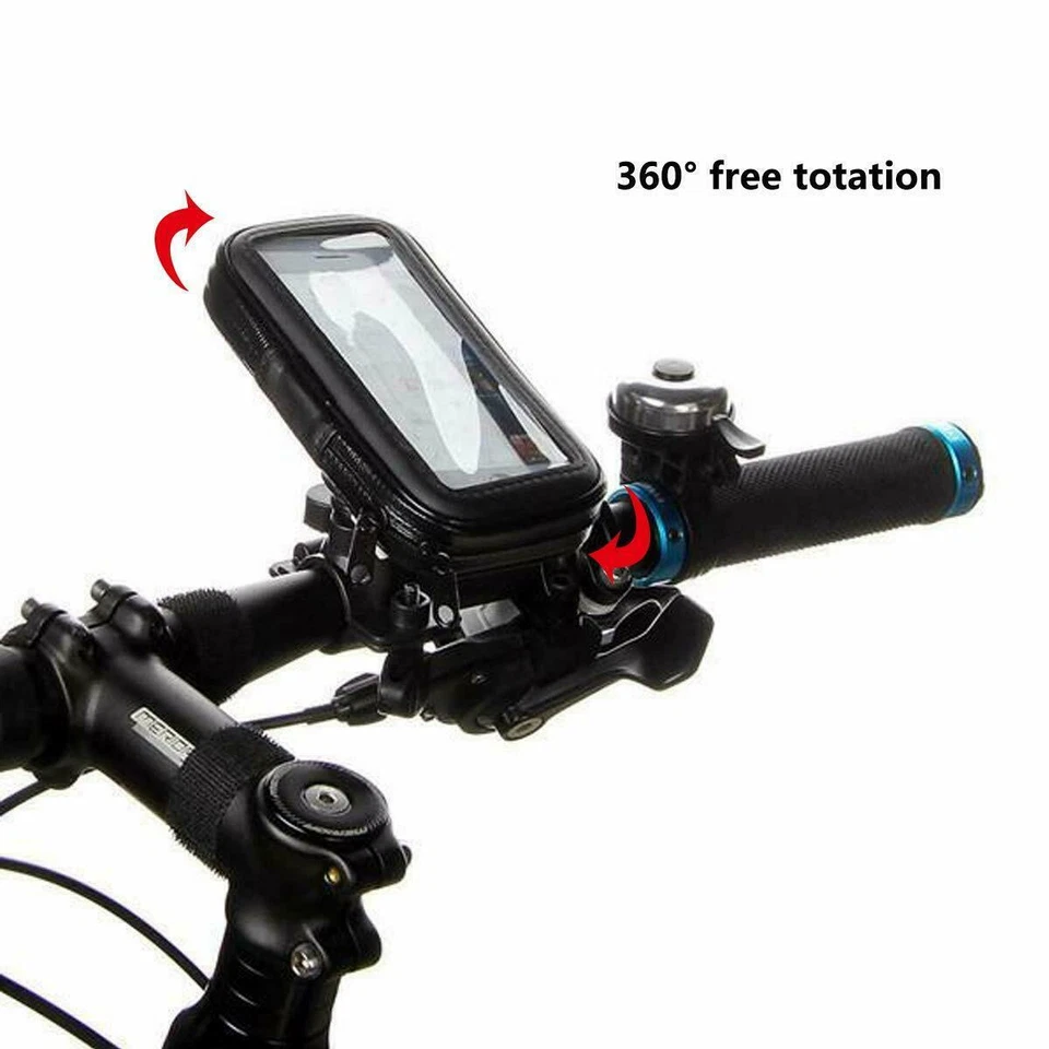 360° Motorbike bike Bicycle Waterproof Phone Mount Case Holder For Mobile Phones - Image 2 of 4