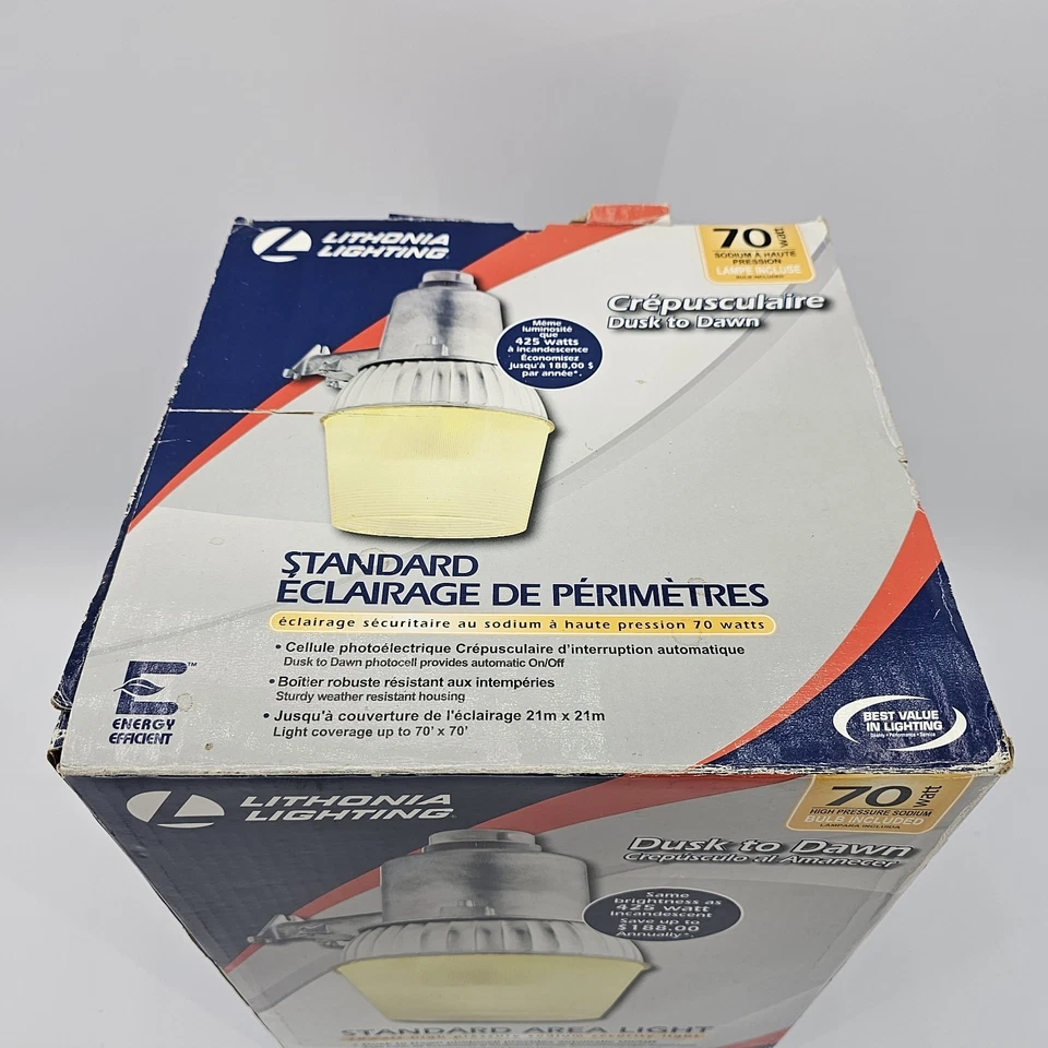 Lithonia OAL 70S High Pressure Sodium 70W Dusk to Dawn Area Security Light 120V - Image 4 of 4