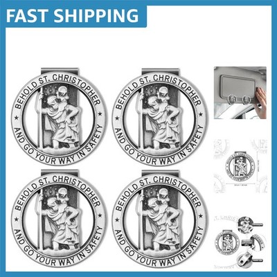 Saint Christopher 4 Pack - Exquisite Blessings for Safe Driving and Organization