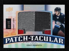 2021 Premier Rookie Patch-Taculars Chest Logos 18/25 Cole Perfetti #RPT-CP 2d8