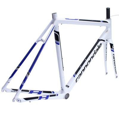 Cannondale CAAD8 54cm Frame/Fork White/Black/Blue Top Tube Dent