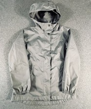 The North Face Girls Medium 10 12 Gray DryVent Hooded Rain Jacket Waterproof