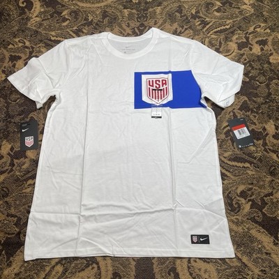 Nike Team USA Men's National Soccer Team White Pocket T-Shirt Size Large New