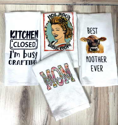 Mom Everyday, Mothers' Day -  Humorous Tea Dish Towel Kitchen Decor Gift 25''X15''